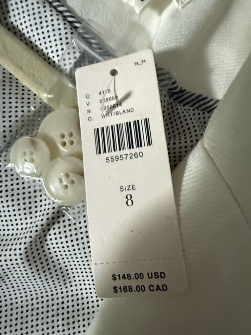 Anthropologie White Cotton Blazer Jacket - Picture 9 of 14